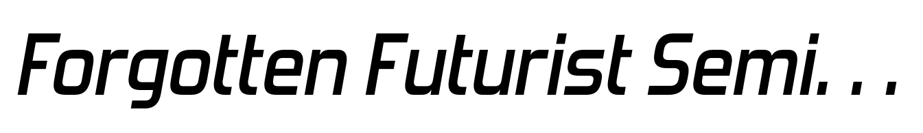 Forgotten Futurist SemiBold Italic
